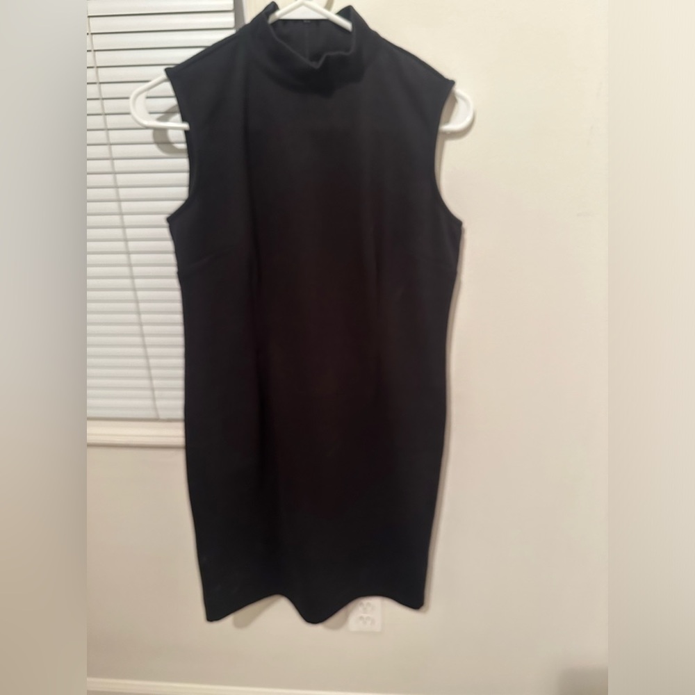 Joan Rivers black mock neck dress size 2 petite perfect condition